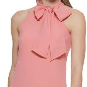 NWT Vince Camuto Bow Neck Halter Dress - Papaya